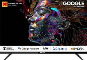 KODAK Matrix 80 cm (32 inch) QLED HD Ready Smart Android TV 2024 Edition Dolby Digital Plus | 48W Sound Output | DTS Trusurround | Google Assistant | Dual Band Wi-Fi | Bezel -Less Design