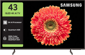 Samsung 108 cm (43 inch) QLED Ultra HD (4K) Smart Tizen TV 2025 Edition with Vision AI |100% Color Volume with Quantum Dot | Real QLED with Quantum Dot Sheet | Quantum HDR | PANTONE Validated | 4K Upscaling | Samsung Knox Security | 100+ Free Channels
