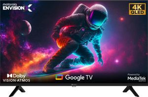 MOTOROLA EnvisionX 108 cm (43 inch) QLED Ultra HD (4K) Smart Google TV with Dolby Vision & Dolby Atmos