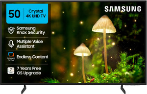 Samsung 125 cm (50 inch) Ultra HD (4K) LED Smart Tizen TV 2025 Edition with 4K Upscaling | HDR 10+ | Voice Assistance Remote Control | PurColor | Slim Look | Samsung Knox Security | 100+ Free Channels | Universal Gestures