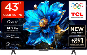 टी सी एल P7K 108cm (43 inch) QLED स्मार्ट TV 2025 एडिशन