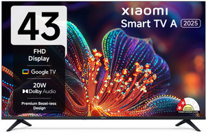 XIAOMI by Mi A Series 108 cm (43 inch) Full HD LED Smart Google TV 2025 Edition with 200+ Free Channels | HDR 10 | Dolby Audio | Premium Metal Bezel-less Design | DTS X | DTS Virtual: X