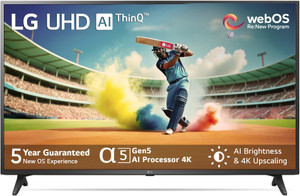 LG UQ7500 108 cm (43 inch) Ultra HD (4K) LED Smart WebOS TV with Mode, AI Sound & Active HDR