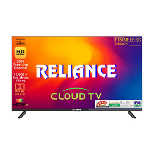Reliance Cloud OS 80 cm (32 inch) HD Ready LED Smart Android Based TV 2026 Edition with 250+ Live TV Channel Free, 10,000 Free Movie