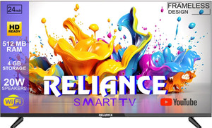 Reliance 60 cm (24 inch) HD Ready LED Smart Android TV 2025 Edition with IPS Display & Frameless Design With 20 Watts Speaker
