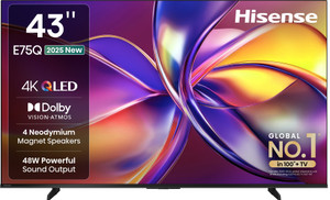Hisense 43E75Q 107.8 cm (43 inch) QLED Ultra HD (4K) Smart VIDAA