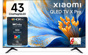 XIAOMI X Pro CineMagiQLED 108 cm (43 inch) QLED Ultra HD (4K) Smart Google TV with Dolby Vision | HDR 10+ | 32 GB Storage | 30W Dolby Audio | Xiaomi Sound | Film-maker Mode| Mi TV