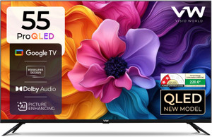 VW Pro Series 139 cm (55 inch) QLED Ultra HD (4K) Smart Google TV 2025 Edition