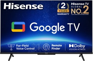Hisense A6H 108 cm (43 inch) Ultra HD (4K) LED Smart Google TV 2022 Edition with Hands Free Voice Control, Dolby Vision and Atmos