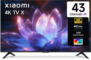 XIAOMI X Series 108 cm (43 inch) Ultra HD (4K) LED Smart Google TV with Dolby Vision | HDR 10 | 30W Dolby Audio | Xiaomi Sound | Film-maker Mode | Mi TV