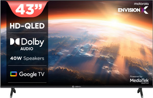 MOTOROLA 109 cm (43 inch) QLED Full HD Smart Google TV 2025 Edition with Dolby Audio & 40W Speaker