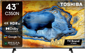 TOSHIBA C350NP 108 cm (43 inch) Ultra HD (4K) LED Smart Google TV with Dolby Vision Atmos and REGZA Engine ZR
