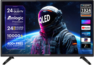 Blaupunkt Sigma QLED 59.69 cm (24 inch) HD Ready LED Smart Linux TV 2025 Edition with 24 W Surround Sound |300 Nits Brightness |Wide View Angle | Vivid Color | Thin Bezel Design | Web Browser | Sports Mode