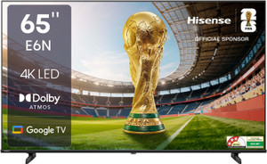 Hisense E6N 164 cm (65 inch) Ultra HD (4K) LED Smart Google TV with Dolby Vision Atmos, Dts Virtual X and 4K AI Upscaler