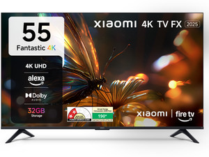 XIAOMI by Mi FX Series 138.68 cm (55 inch) Ultra HD (4K) LED Smart Fire TV 2025 Edition with Alexa built-in | HDR 10 | 32 GB Storage | 30W Dolby Audio | Premium Metal Bezel-less Design | Film-maker Mode | 120 Hz Game Booster