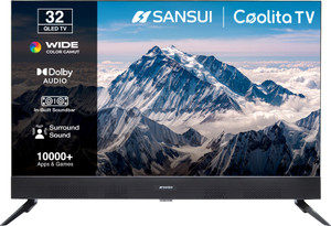 Sansui 80 cm (32 inch) QLED HD Ready Smart Coolita TV with Dolby Audio| Built-in Soundbar| Surround Sound| 60Hz Refresh Rate