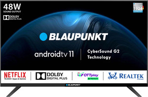 Blaupunkt CyberSound G2 Series 100 cm (40 inch) Full HD LED Smart Android TV with Dolby Digital Plus & 48 W Sound Output