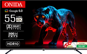 ONIDA 138 cm (55 inch) Ultra HD (4K) LED Smart Google TV 2025 Edition with Dolby Digital & HDR 10