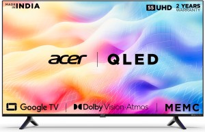 Acer V Series 139 cm (55 inch) QLED Ultra HD (4K) Smart Google TV