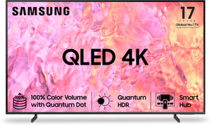 Samsung 138 cm (55 inch) QLED Ultra HD (4K) Smart Tizen TV with Quantum Processor Lite 4K | 100% Color Volume Quantum Dot | Quantum HDR | TV Key | ConnectShare| Smart Hub | Knox Security