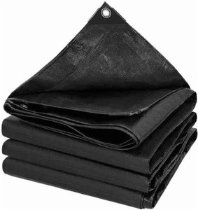 GreenLife TARPAULINE 30 X30 FEET 200 GSM BLACK Tent - For UV RESISTANT PROTECT FROM WIND RAIN , SUNLIGHT