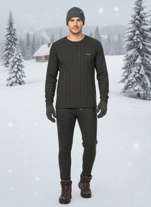 Woolsoft Tbc New Winter Collection Men Full Sleeve SET Body Warmer Quilted Inner Wear Men Top - Pyjama Set Thermal