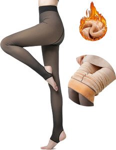 HSR Winter Warm Thermal Fleece Women Leggings Waist Size : 26 to 34 Inch Stretchable Women Pyjama Thermal