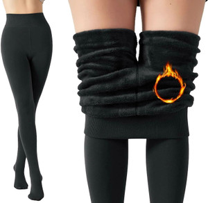 HSR Winter Warm Leggings Women Thermal Leggings Pants Fleece Lined Thick Tights Women Pyjama Thermal