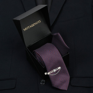 MUTAQINOTI Silk Tie Pin Set