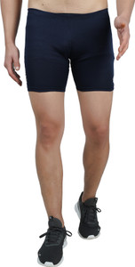TroopLine Solid Men Dark Blue Tights
