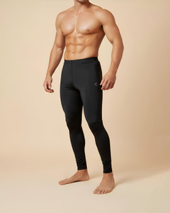 CAPTAIN Solid Men Black Tights