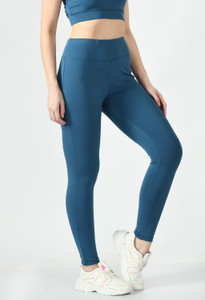 Waylene Solid Women Blue Tights
