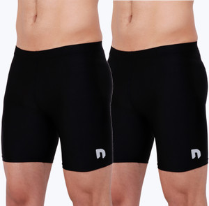 MEN TIGHTY Solid Men Black Tights