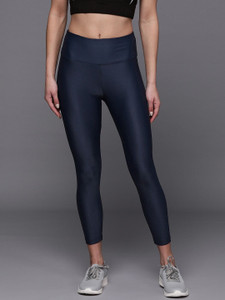 HRX by Hrithik Roshan Solid Women Blue Tights