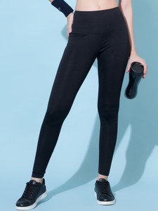 Cosvos Solid Women Black Tights