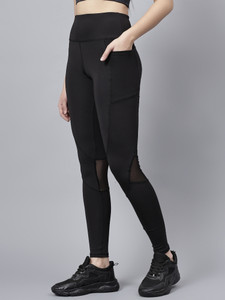Cosvos Solid Women Black Tights