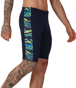 NINQ Color Block Men Black, Blue Tights