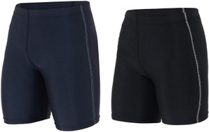 Sportinger Self Design Women Black, Dark Blue Tights