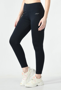 Waylene Solid Women Black Tights