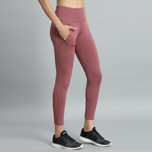 Adrenex by Flipkart Solid Women Pink Tights
