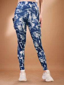 POOJARAN Printed Women Multicolor Tights