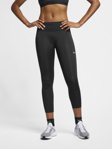 NIKE Solid Women Black Tights
