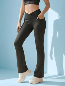 BLINKIN Solid Women Black Tights