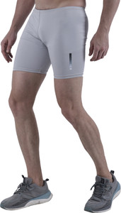 TroopLine Solid Men Grey Tights