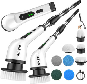उनेत्री Electric 9-in-1 Spin Scrubber for Bathroom, Kitchen, Floor & Car Home Cleaning!!