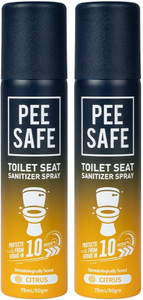 Pee Safe Toilet Seat Sanitizer Spray Protects 99.9% Germs In 10 Seconds & Travel Friendly Citrus Spray Toilet Cleaner