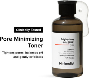 Minimalist 3% PHA Alcohol Free Face Toner for Women & Men | Oily Skin Men & Women
