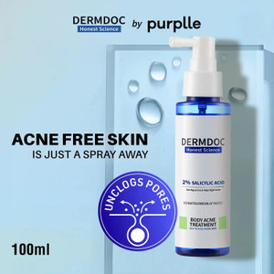 DermDoc 5% Glycolic Acid Underarm Brightening Treatment Spray Toner For Face & Body|For Men & Women