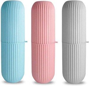 DEAGAN Capsule Portable Toothbrush Storage case 2pic Plastic Toothbrush Holder Plastic Toothbrush Holder