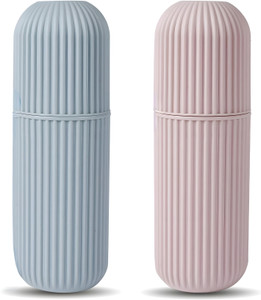 DEW MAT Capsule Portable Toothbrush Storage case 2pic Plastic Toothbrush Holder